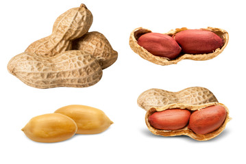 peanuts isolated on white
