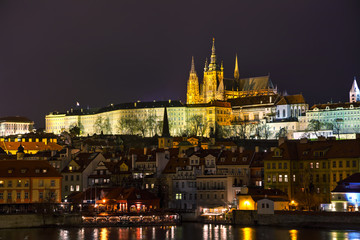 Fototapeta na wymiar Old Prague cityscape overview