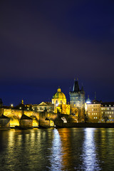 The Old Town with Charles bridge tower in Prague