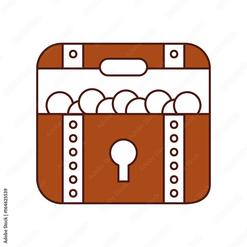 Wall mural treasure chest game icon vector illustration design