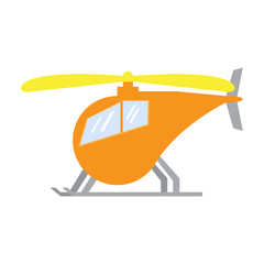 Isolated helicopter toy on a white background, Vector illustration