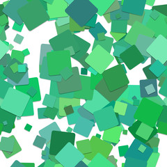 Repeating square pattern background - vector graphic design from rotated green squares