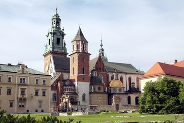 Fototapeta na wymiar view at Kings' Castle Wawel in Krakow
