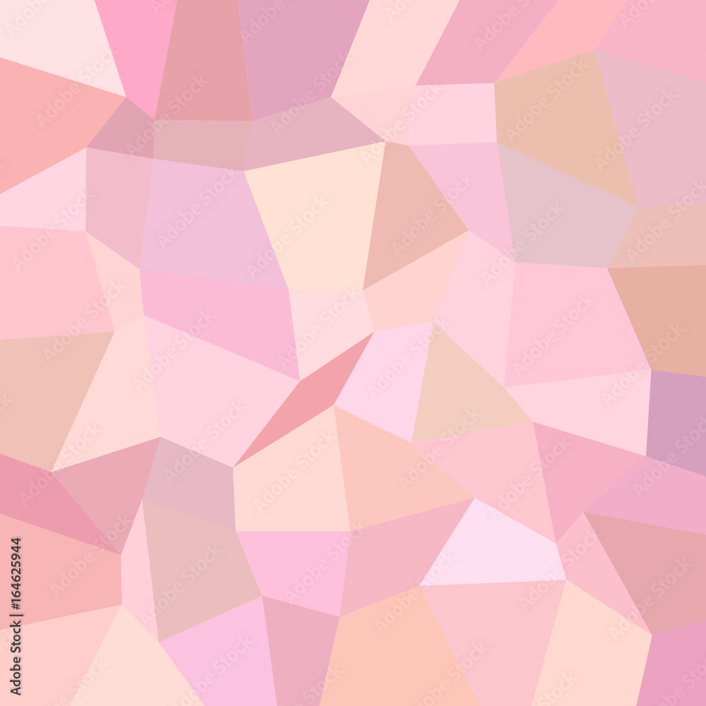 Poster light pink polygon mosaic pattern background - polygonal vector design from rectangles