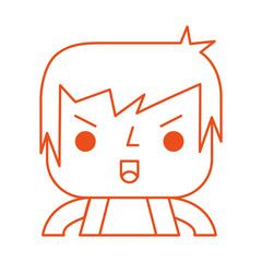 Avatar of a video game warrior vector illustration design