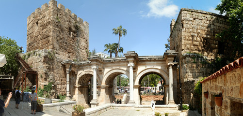 ANTHALYA, TURKEY, JULY 7,2017 Landscape of Hadrian Gate in Turkey