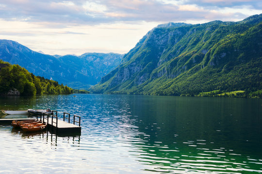 Beautiful Bohinj Lake. Slovenia