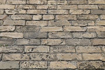 Texture of cobblestone street old stones
