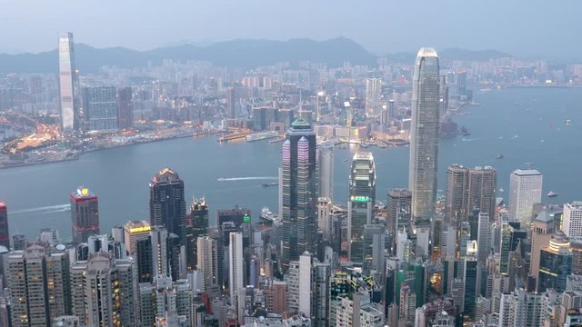 The peak, Hong Kong, 28 May 2017 -: Hong Kong skyline