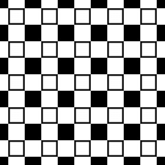 Monochrome seamless geometric square pattern - vector background graphic design