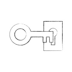 antique key isolated icon vector illustration design