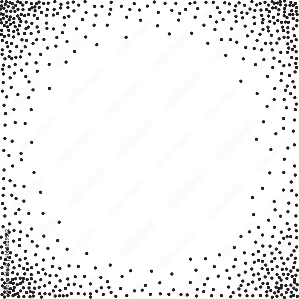 Poster Vector background of dots in the corners of the image. Black digital vignette in cartoon style for comics.