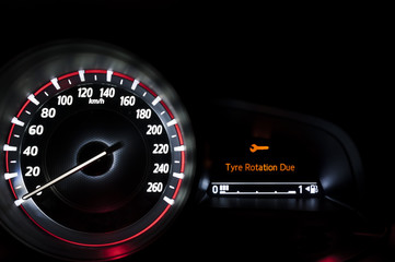 Car speedometer with information display