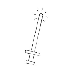 sword weapon warrior game vector illustration design