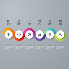 Infographic business concept, parts, steps