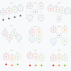 Set with infographics