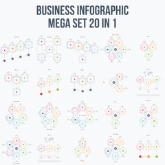 Set with infographics