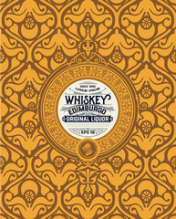 Art-deco Whiskey label