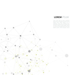 Modern vector design with elements of molecular bonds