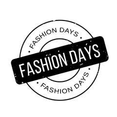 Fashion Days rubber stamp. Grunge design with dust scratches. Effects can be easily removed for a clean, crisp look. Color is easily changed.