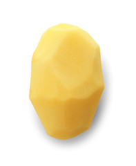 Peeled potato isolated on white