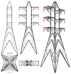 Transmission Electricity Tower Vector 