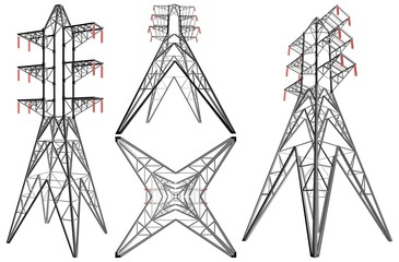 Transmission Electricity Tower Vector 