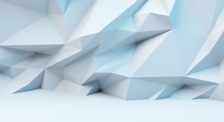 Abstract gray background with polygonal pattern. 3d image