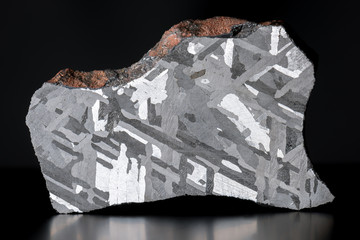 Meteorit geätzte Scheibe - Eisenmeteorit Henbury