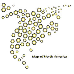 Map of North America Canada Costa Rica Cuba Mexico USA