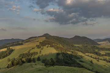 Evening with sunset on Slachovky hill