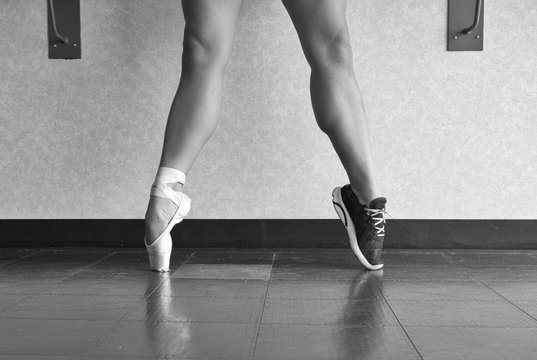 Black and White Version of A Ballerina- Both Dancer and Athlete