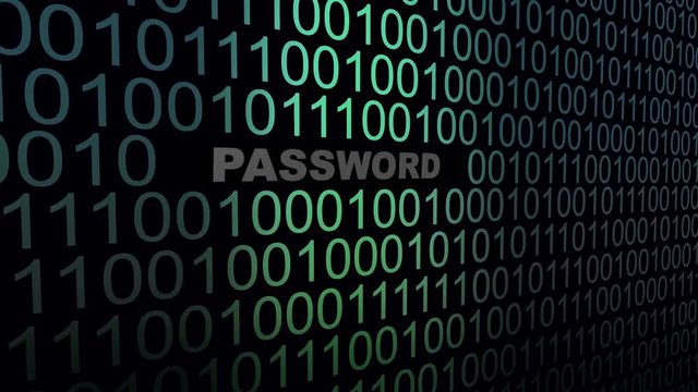 4k,Binary source code,password,data digital display,future tech background.