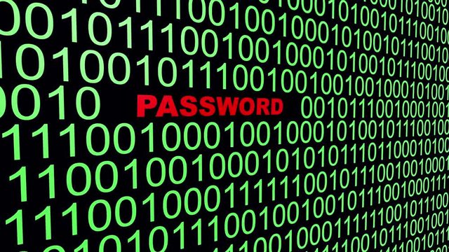 4k,Binary source code,password,data digital display,future tech background.