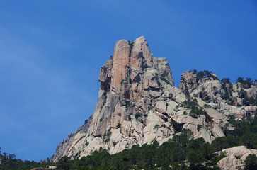 The vertical Punta Lunarda, in the Aiguilles de Bavella range.