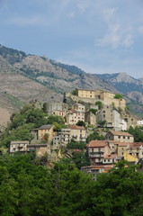 Fototapeta na wymiar The medieval citadel of Corte, Corsica.