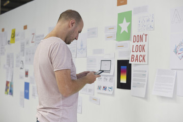 Fototapeta na wymiar Startup Business People Looking on Strategy Board Information Thoughtful