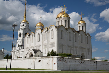 Fototapeta na wymiar Ascension cathedral Vladimir Russia June 2017 wide shot 