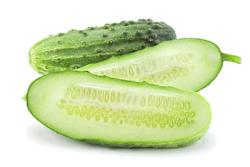 Cucumber vegetable  on white