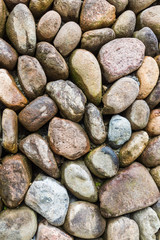 Full Frame Shot Of Pebble Wall in Lishui,Zhejiang province,China.
