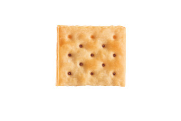 Tasty biscuits isolated on white background.