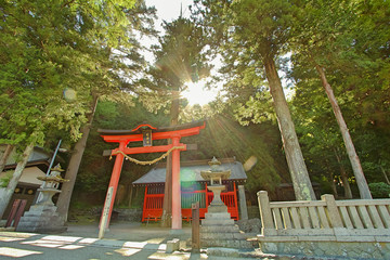 Shrine in Narai  is a  small town in Nagano Prefecture Japan ,The old  town provided a pleasant walk through about a kilometre of well preserved buildings.