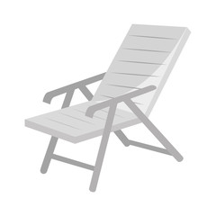 isolated beach chair icon vector illustration graphic design