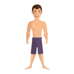 Fototapeta premium isolated cute standing man icon vector illustration graphic design