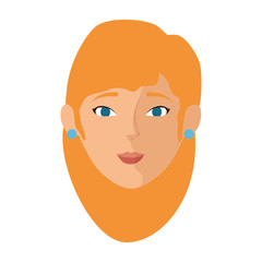 isolated blondie women face icon vector illustration graphic design