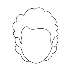isolated cute man face icon vector illustration graphic design