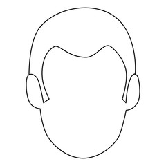 isolated cute man face icon vector illustration graphic design