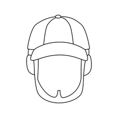 isolated cute man face icon vector illustration graphic design