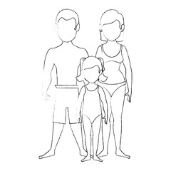 Fototapeta na wymiar isolated cute beach family icon vector illustration graphic design
