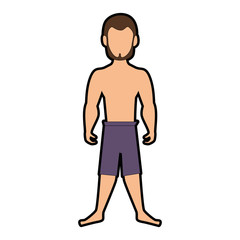 Fototapeta premium isolated standing man cartoon icon vector illustration graphic design